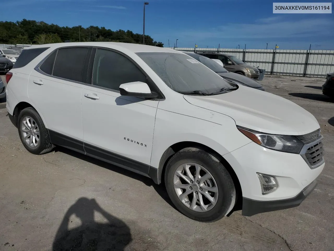 2021 Chevrolet Equinox Lt VIN: 3GNAXKEV0MS161194 Lot: 76861154