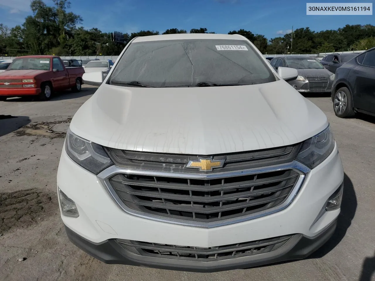 2021 Chevrolet Equinox Lt VIN: 3GNAXKEV0MS161194 Lot: 76861154