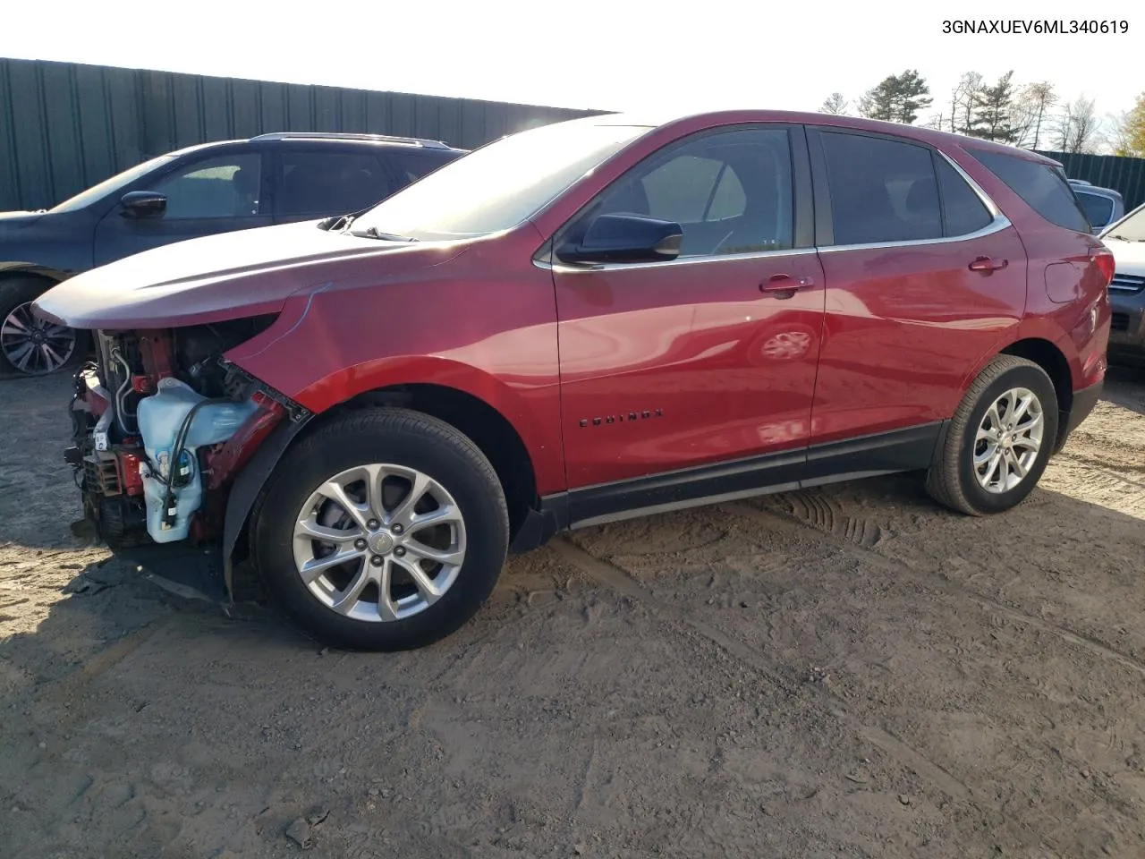 2021 Chevrolet Equinox Lt VIN: 3GNAXUEV6ML340619 Lot: 77068274