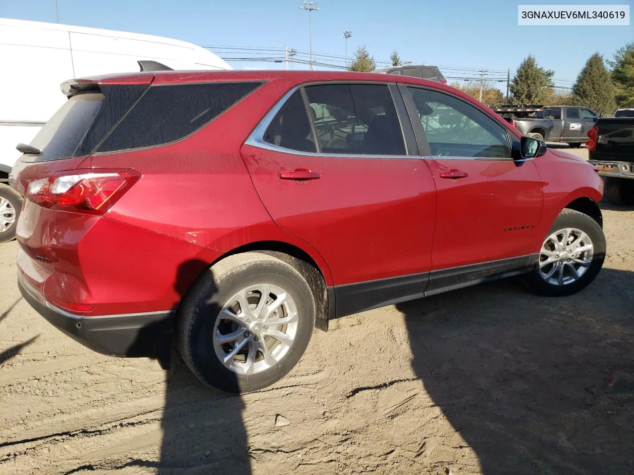 2021 Chevrolet Equinox Lt VIN: 3GNAXUEV6ML340619 Lot: 77068274