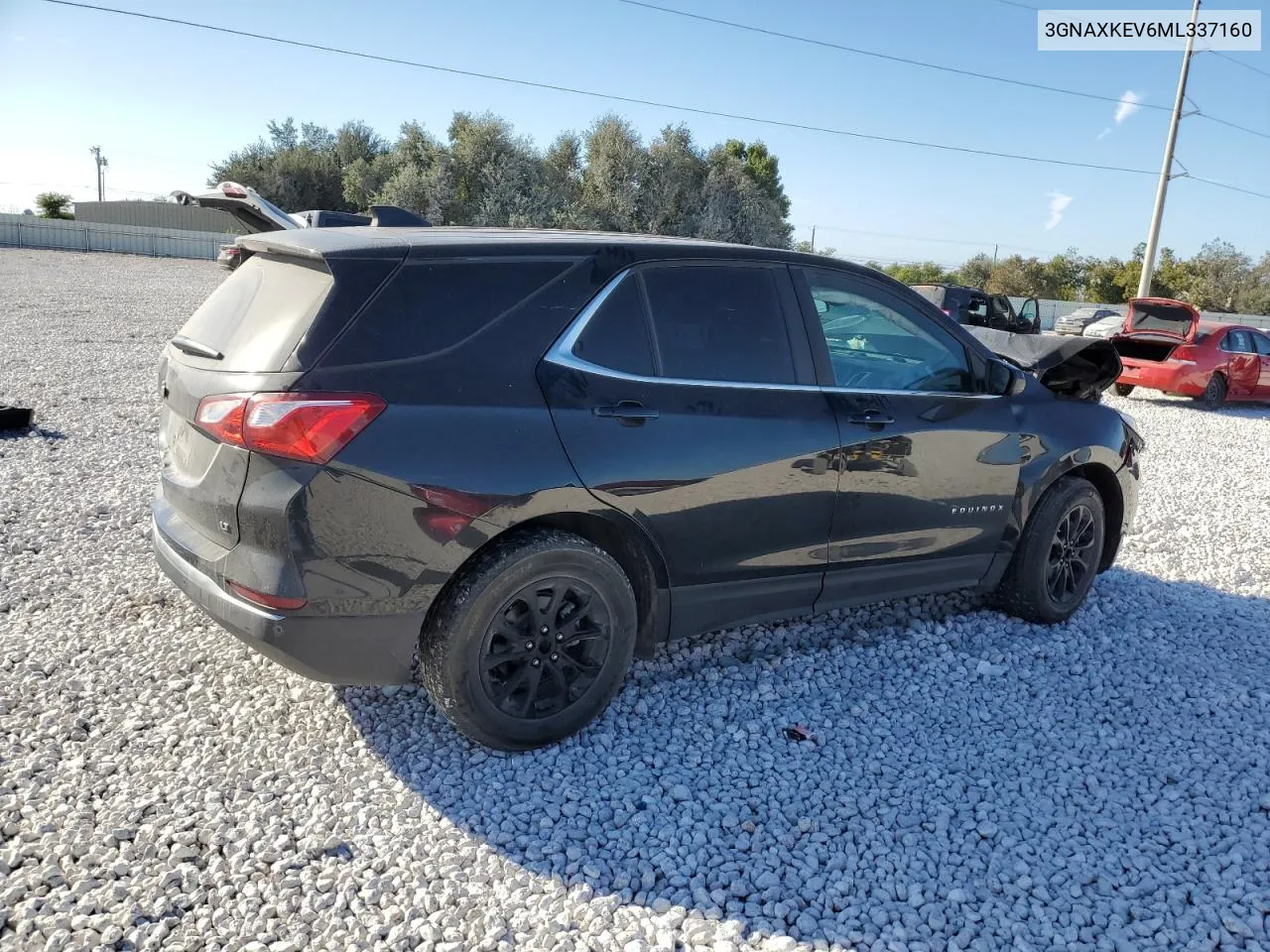 2021 Chevrolet Equinox Lt VIN: 3GNAXKEV6ML337160 Lot: 77092834