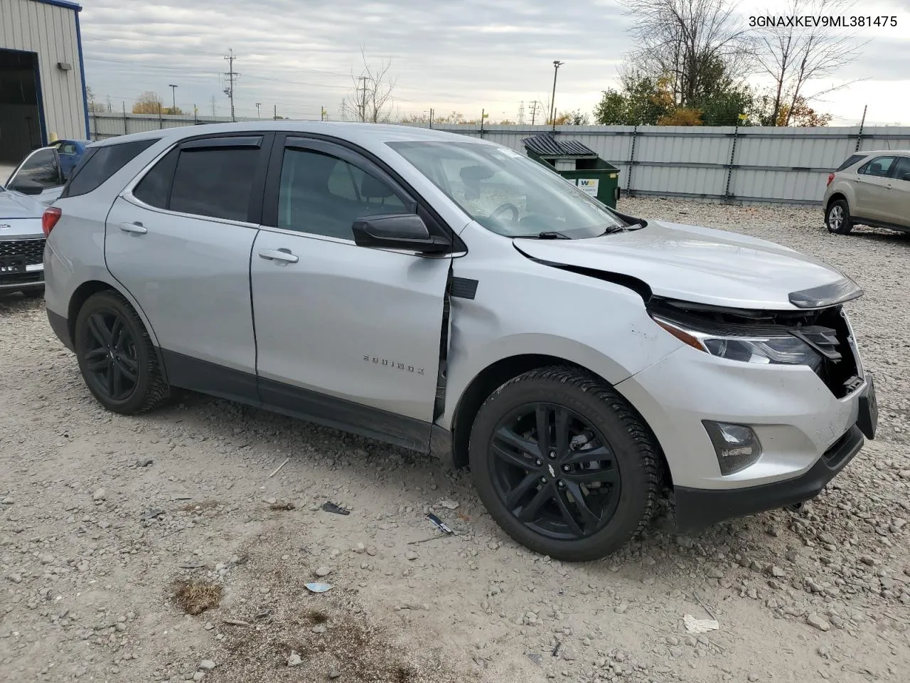 2021 Chevrolet Equinox Lt VIN: 3GNAXKEV9ML381475 Lot: 77120944