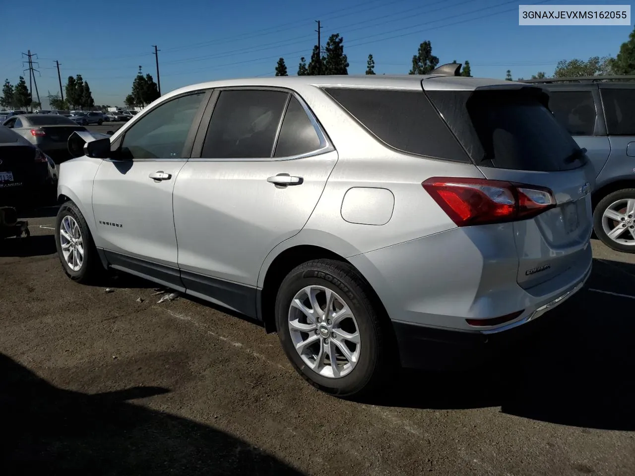 2021 Chevrolet Equinox Lt VIN: 3GNAXJEVXMS162055 Lot: 77170754