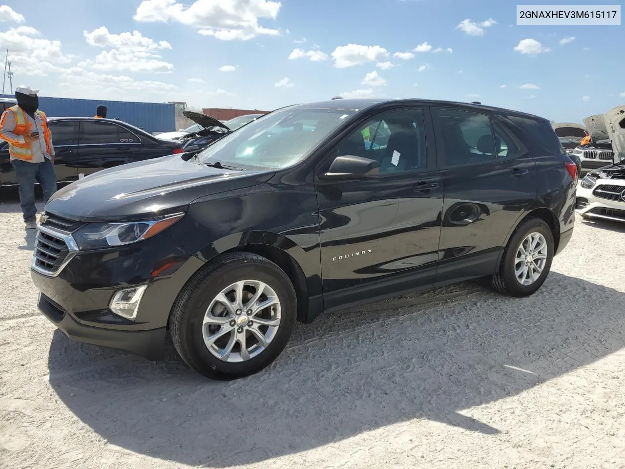 2021 Chevrolet Equinox Ls VIN: 2GNAXHEV3M615117 Lot: 77259704