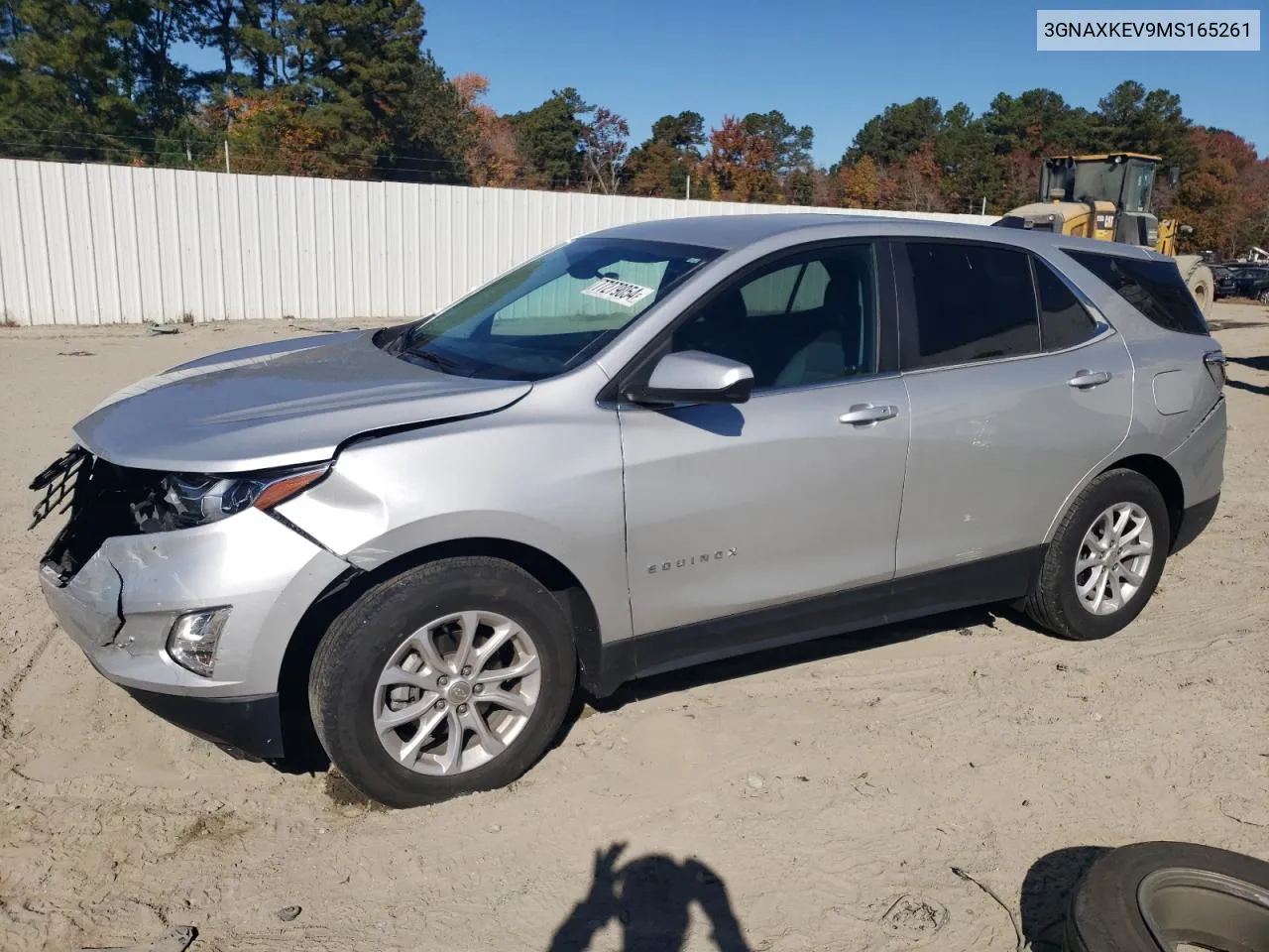 2021 Chevrolet Equinox Lt VIN: 3GNAXKEV9MS165261 Lot: 77279054