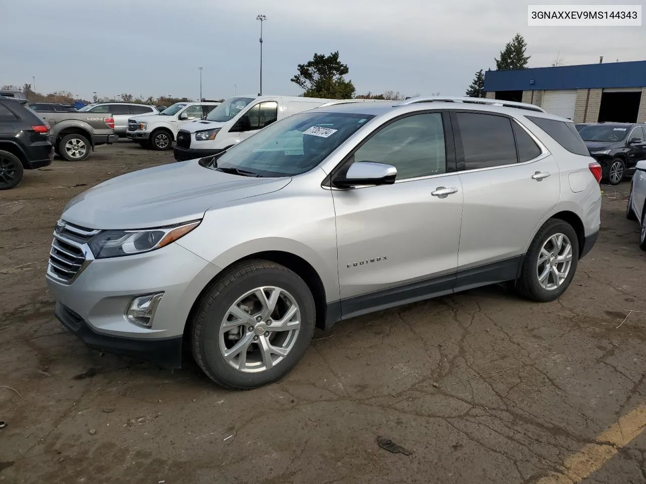 2021 Chevrolet Equinox Premier VIN: 3GNAXXEV9MS144343 Lot: 77357734