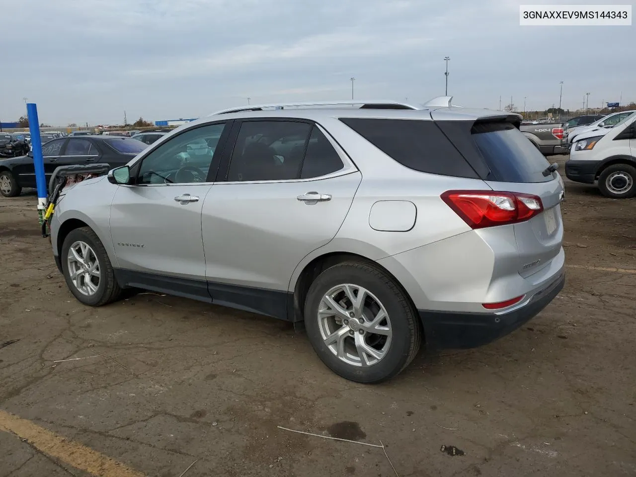 2021 Chevrolet Equinox Premier VIN: 3GNAXXEV9MS144343 Lot: 77357734