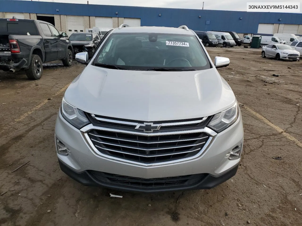 2021 Chevrolet Equinox Premier VIN: 3GNAXXEV9MS144343 Lot: 77357734