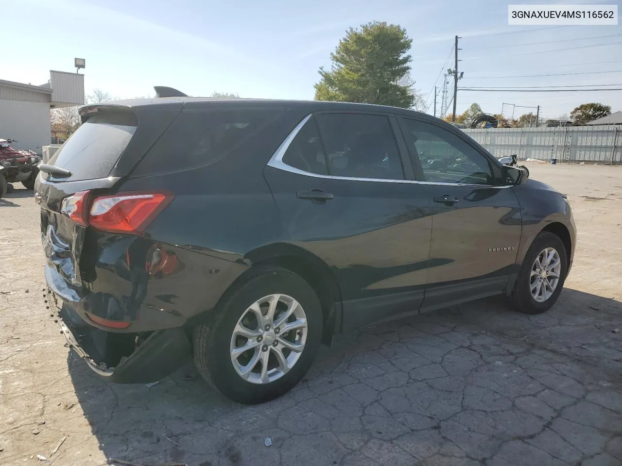 2021 Chevrolet Equinox Lt VIN: 3GNAXUEV4MS116562 Lot: 77363714