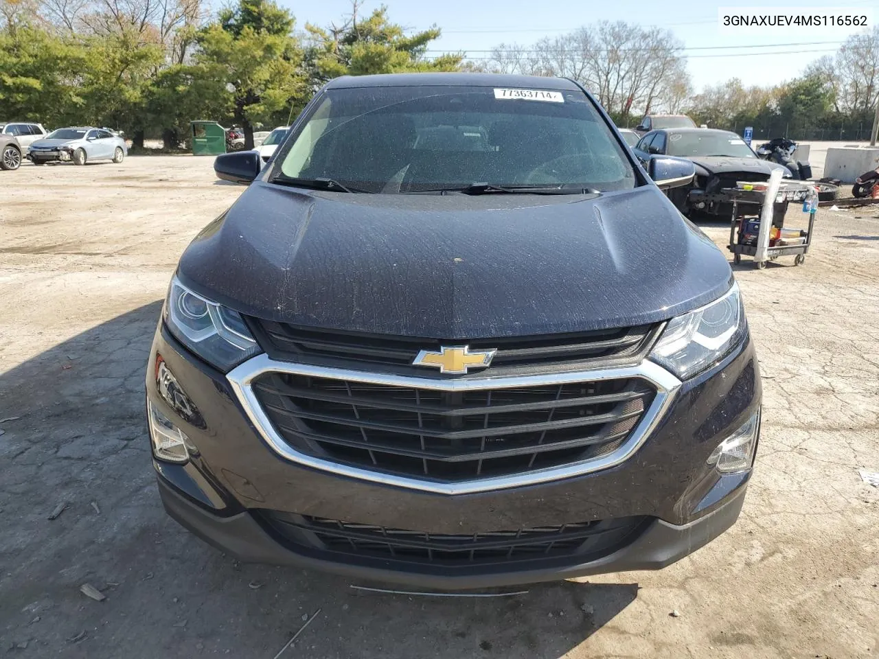 2021 Chevrolet Equinox Lt VIN: 3GNAXUEV4MS116562 Lot: 77363714