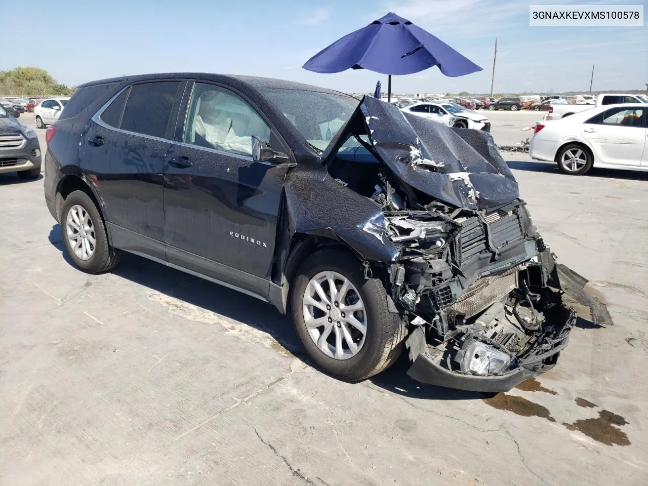 2021 Chevrolet Equinox Lt VIN: 3GNAXKEVXMS100578 Lot: 77486624