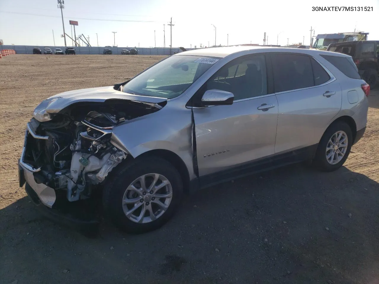 2021 Chevrolet Equinox Lt VIN: 3GNAXTEV7MS131521 Lot: 77614144