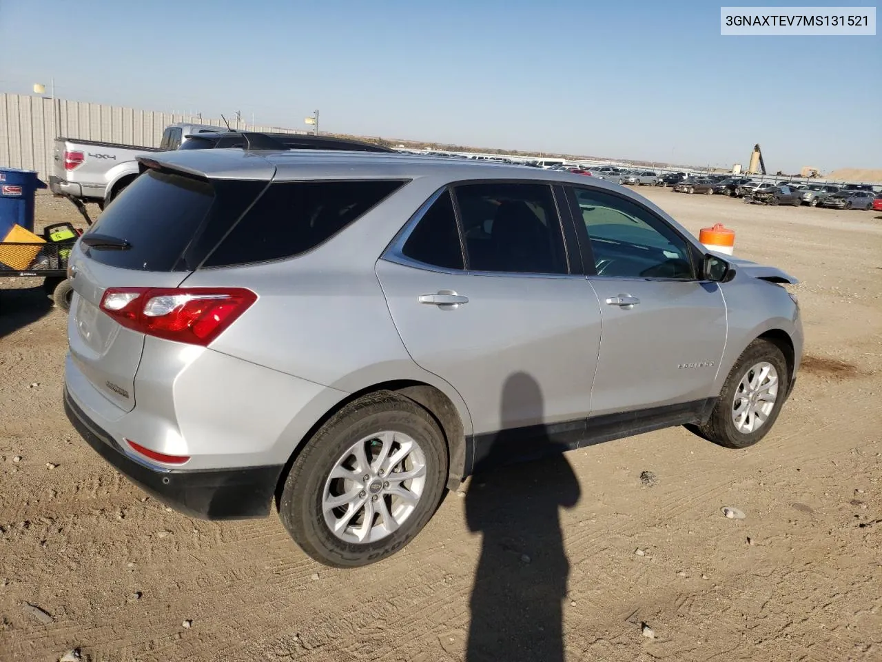 2021 Chevrolet Equinox Lt VIN: 3GNAXTEV7MS131521 Lot: 77614144