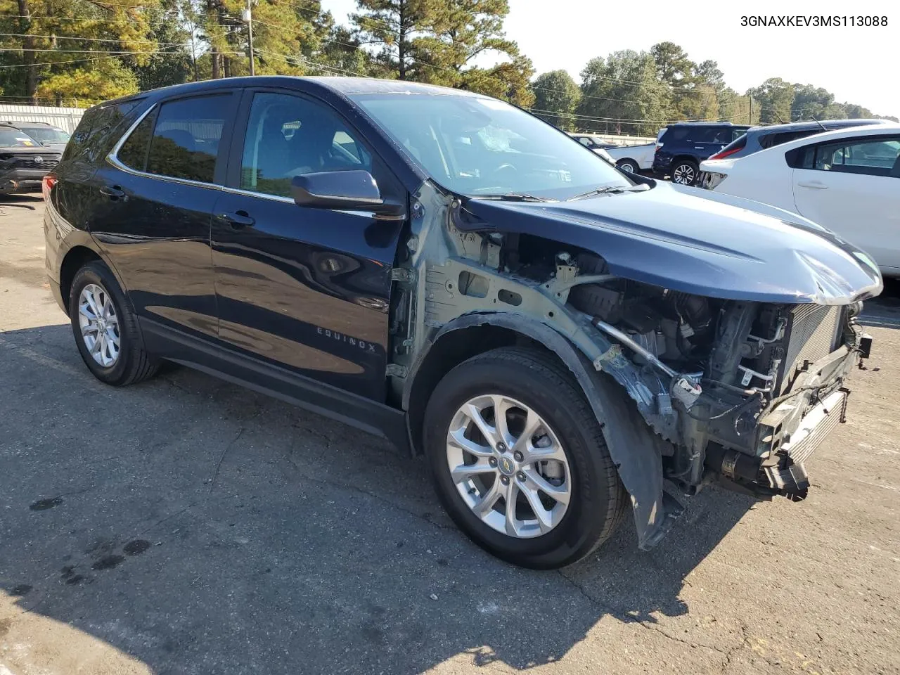 2021 Chevrolet Equinox Lt VIN: 3GNAXKEV3MS113088 Lot: 77636254