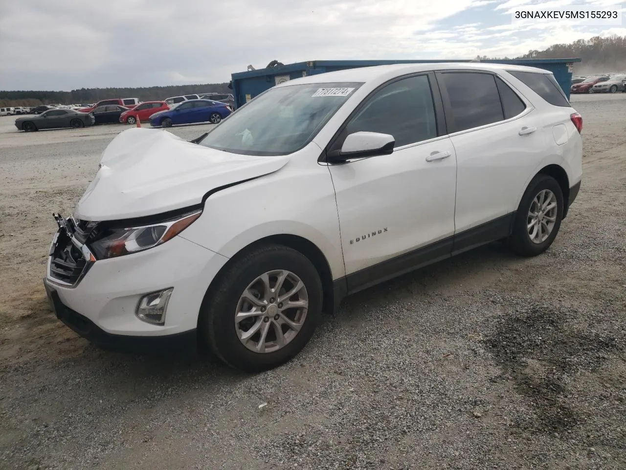 2021 Chevrolet Equinox Lt VIN: 3GNAXKEV5MS155293 Lot: 77817274