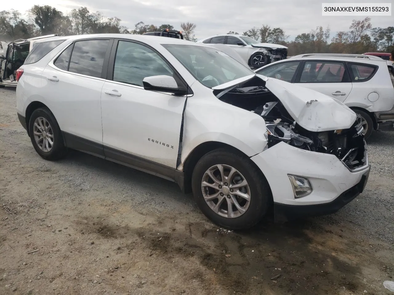 2021 Chevrolet Equinox Lt VIN: 3GNAXKEV5MS155293 Lot: 77817274