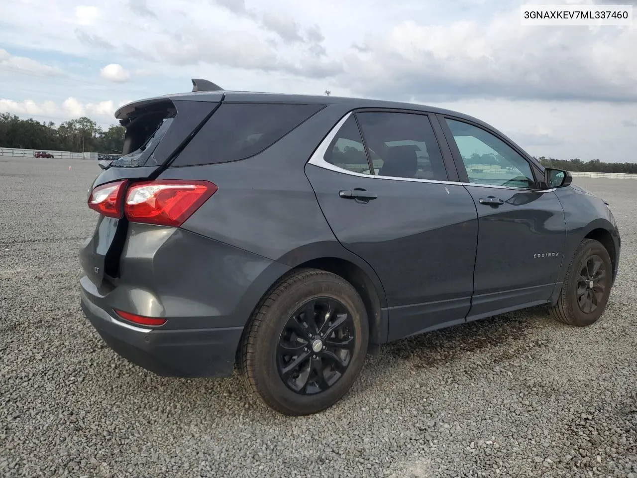 2021 Chevrolet Equinox Lt VIN: 3GNAXKEV7ML337460 Lot: 78143614