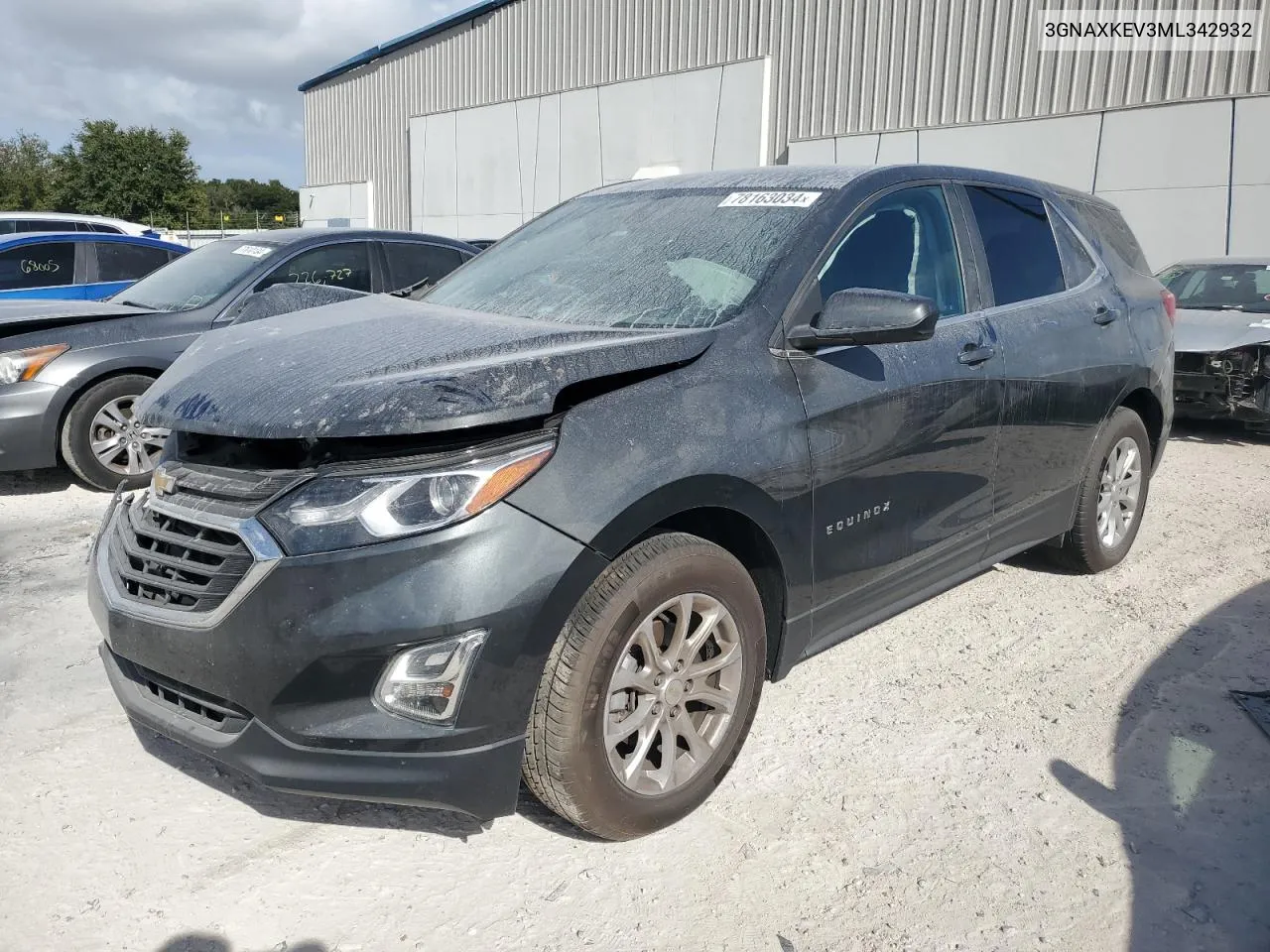 2021 Chevrolet Equinox Lt VIN: 3GNAXKEV3ML342932 Lot: 78163034