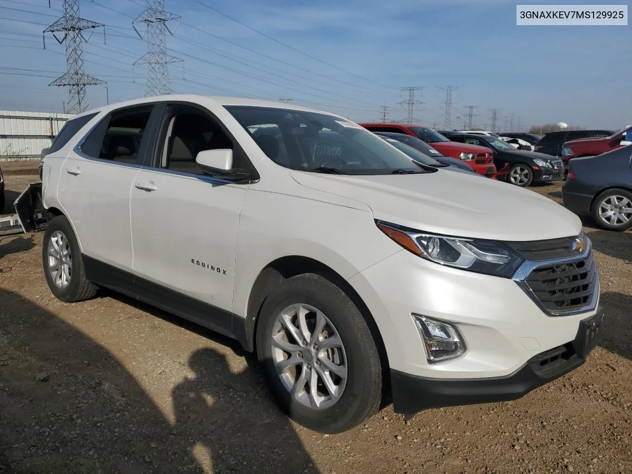 2021 Chevrolet Equinox Lt VIN: 3GNAXKEV7MS129925 Lot: 78269494