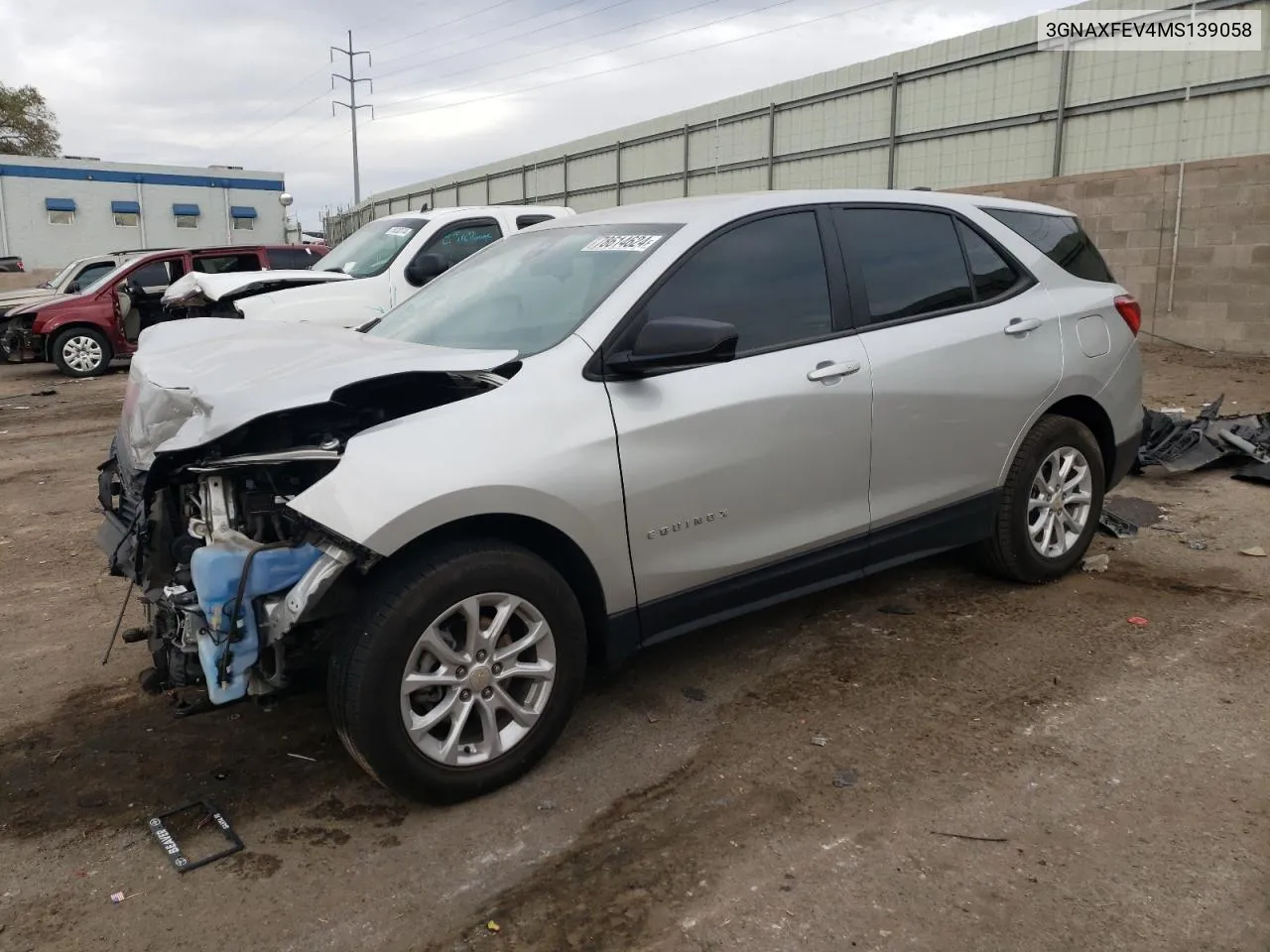 2021 Chevrolet Equinox VIN: 3GNAXFEV4MS139058 Lot: 78614624