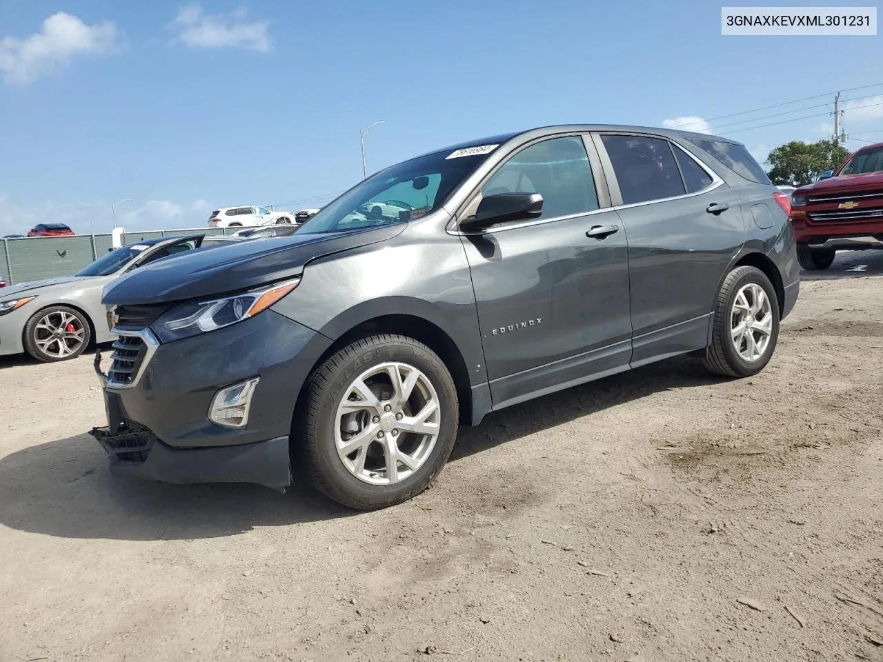 2021 Chevrolet Equinox Lt VIN: 3GNAXKEVXML301231 Lot: 78616984