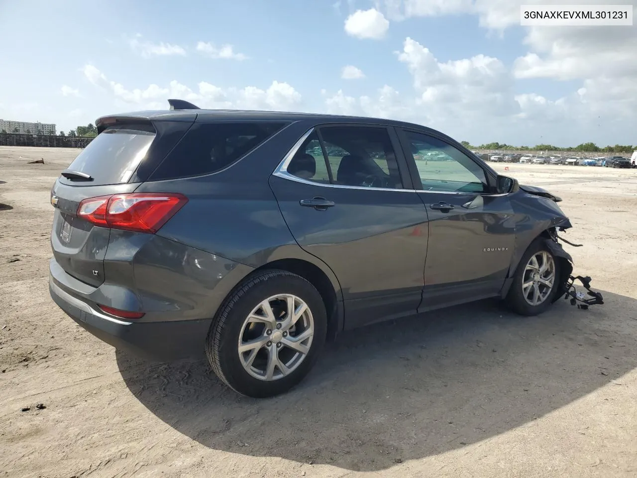 2021 Chevrolet Equinox Lt VIN: 3GNAXKEVXML301231 Lot: 78616984