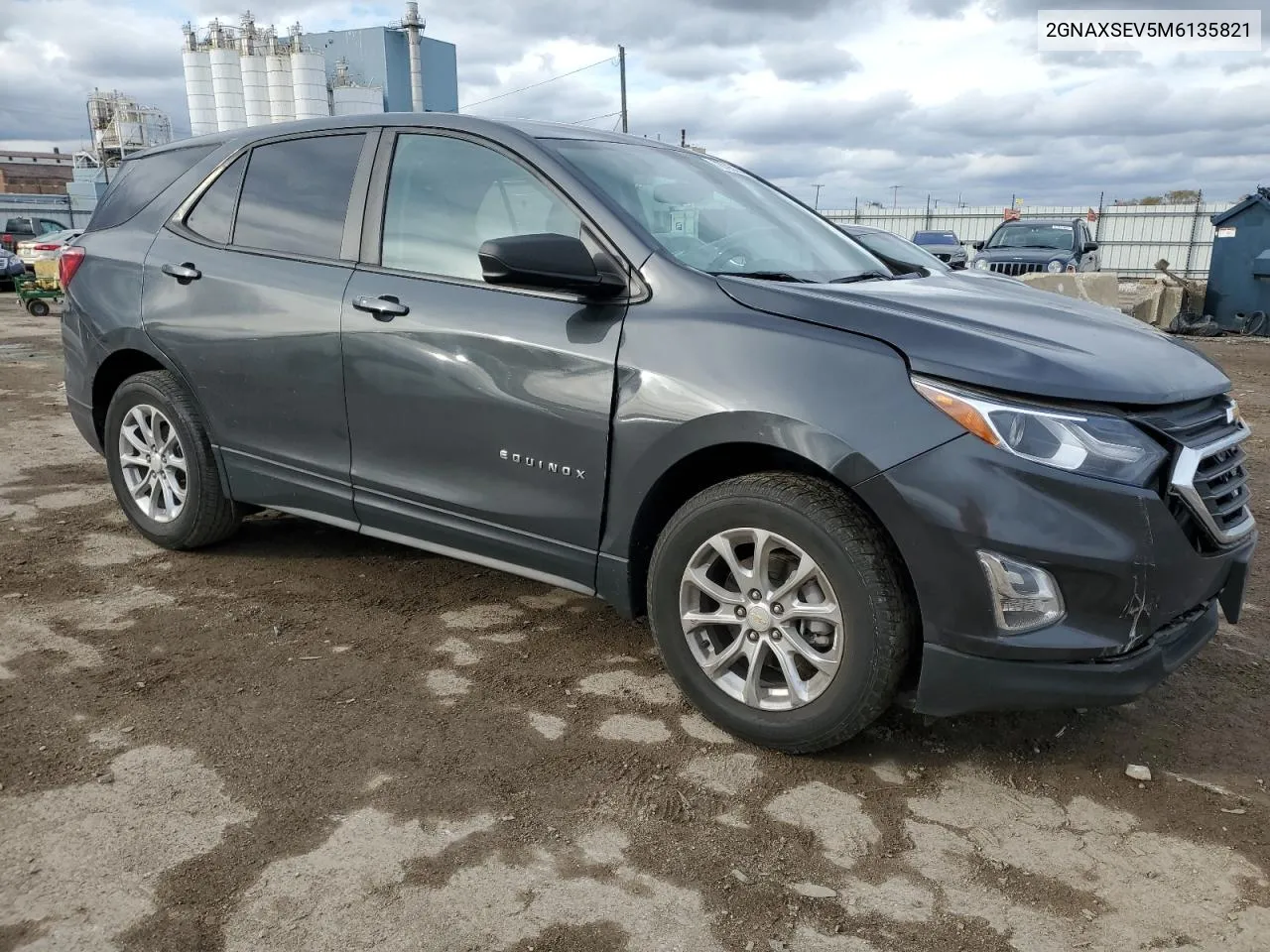 2021 Chevrolet Equinox Ls VIN: 2GNAXSEV5M6135821 Lot: 78795084