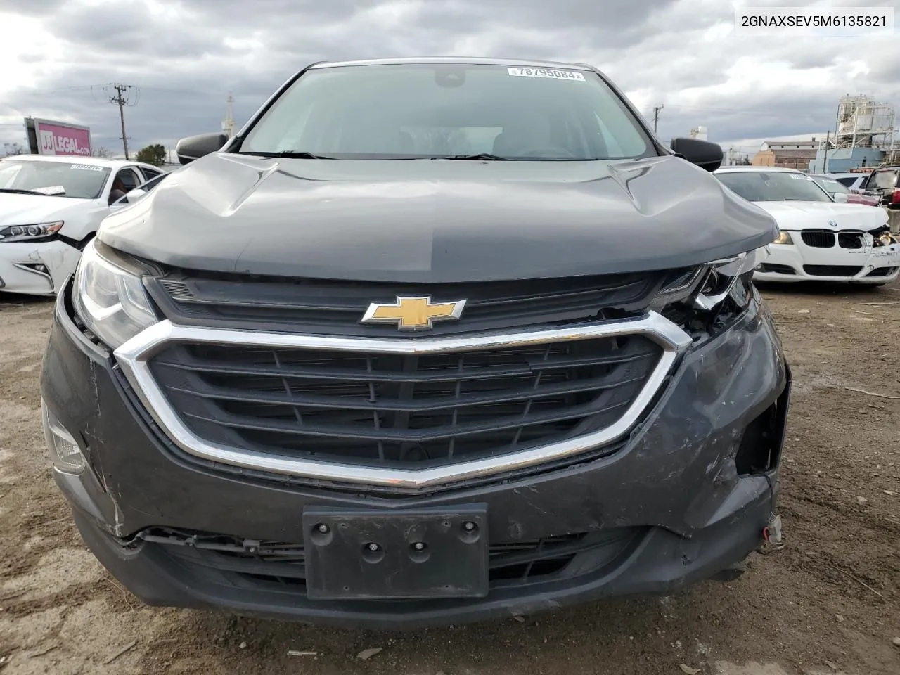 2021 Chevrolet Equinox Ls VIN: 2GNAXSEV5M6135821 Lot: 78795084