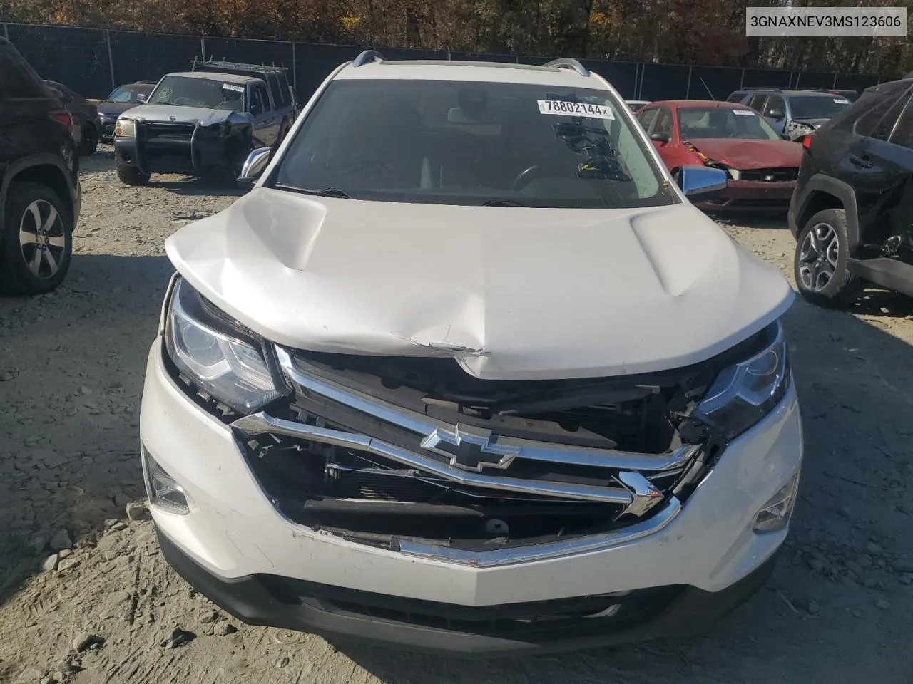 2021 Chevrolet Equinox Premier VIN: 3GNAXNEV3MS123606 Lot: 78802144