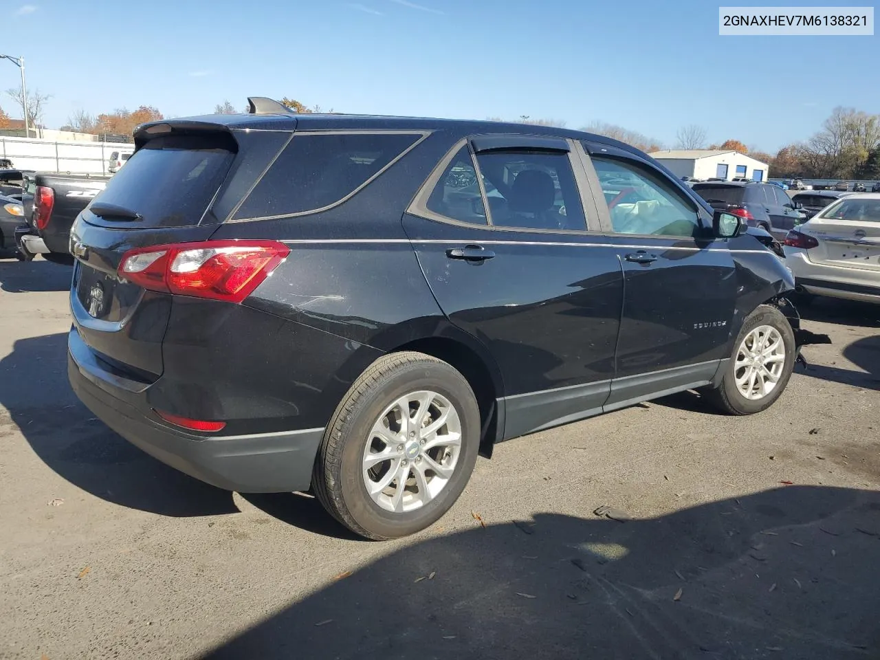 2021 Chevrolet Equinox Ls VIN: 2GNAXHEV7M6138321 Lot: 78956884