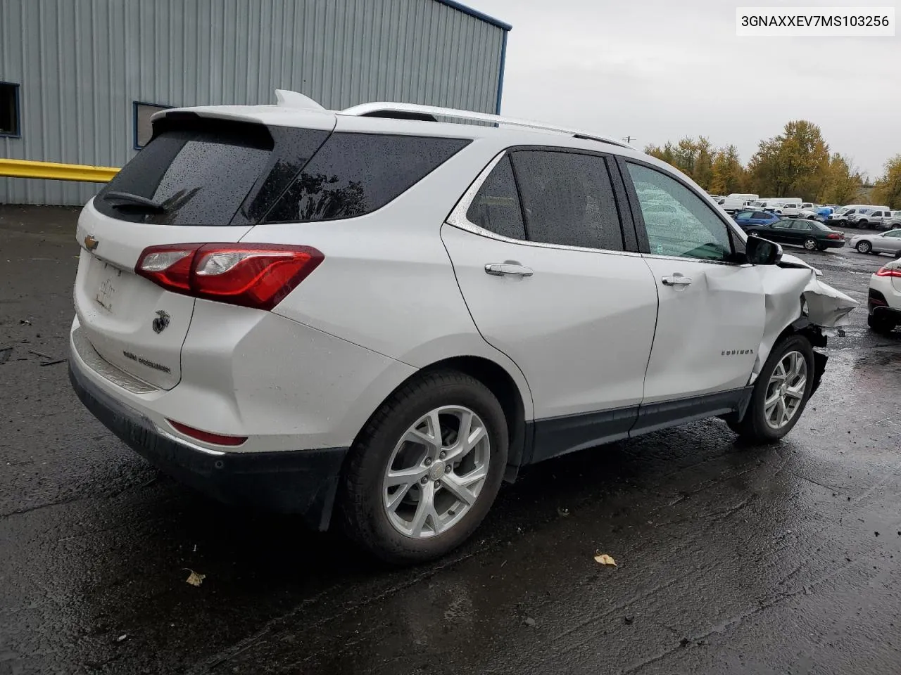 2021 Chevrolet Equinox Premier VIN: 3GNAXXEV7MS103256 Lot: 79035264