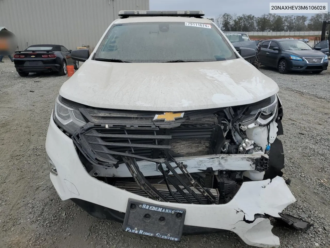 2021 Chevrolet Equinox Ls VIN: 2GNAXHEV3M6106028 Lot: 79111674