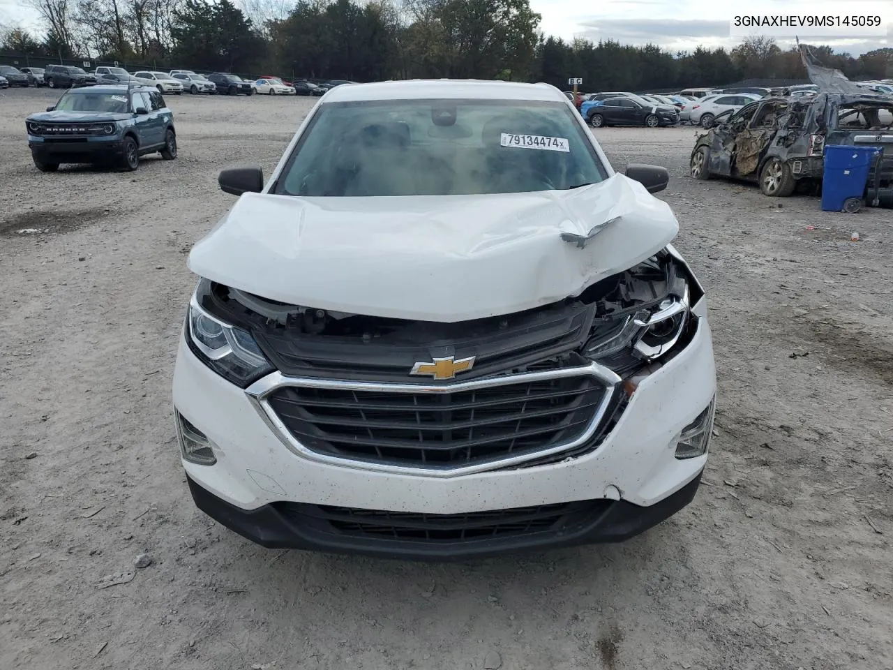 2021 Chevrolet Equinox Ls VIN: 3GNAXHEV9MS145059 Lot: 79134474