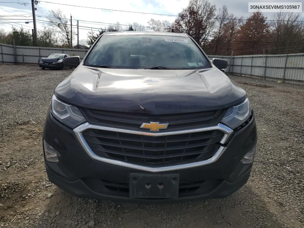 2021 Chevrolet Equinox Ls VIN: 3GNAXSEV8MS105987 Lot: 79250904