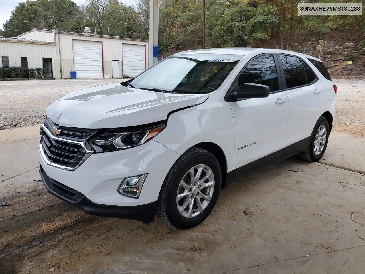 2021 Chevrolet Equinox Ls VIN: 3GNAXHEV5MS130283 Lot: 79539194