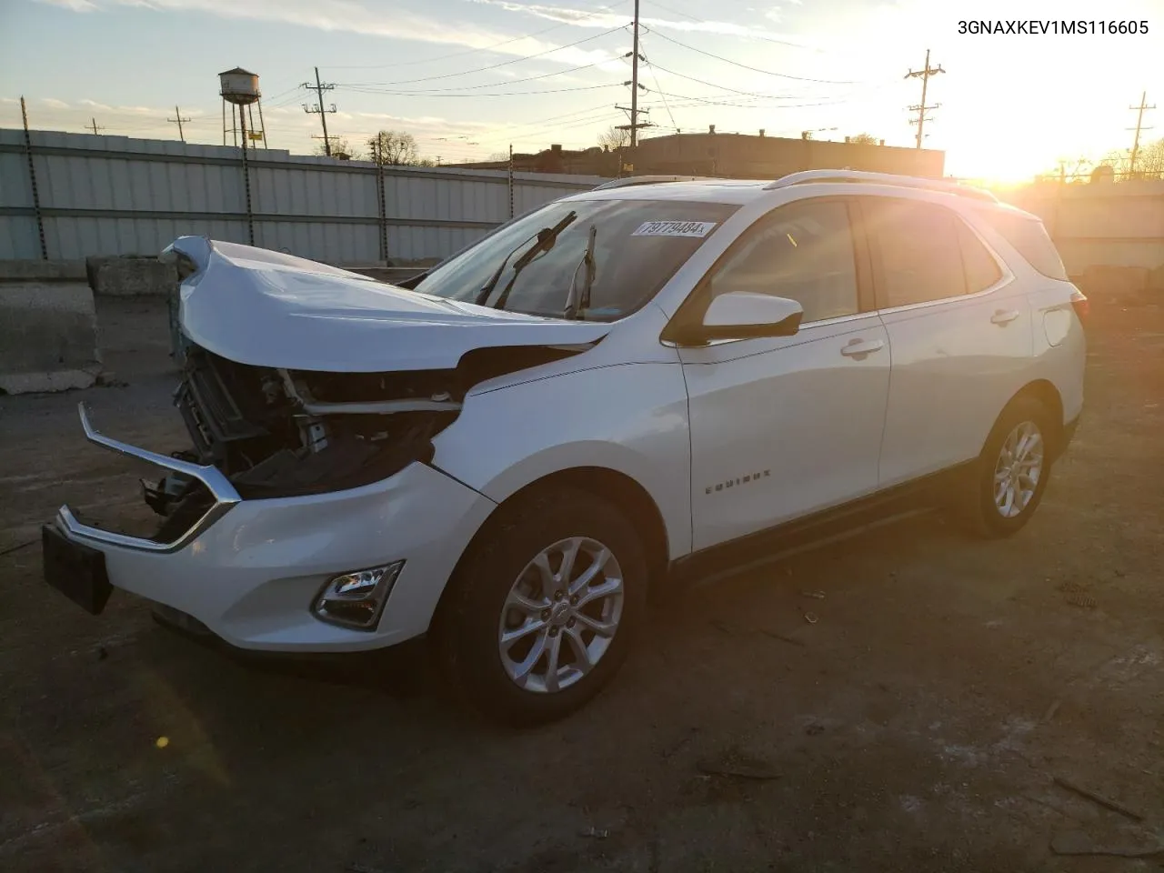 2021 Chevrolet Equinox Lt VIN: 3GNAXKEV1MS116605 Lot: 79779484