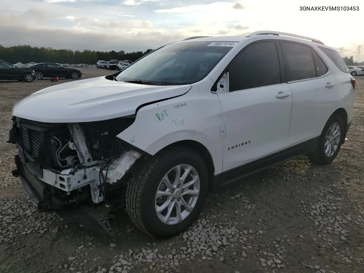 2021 Chevrolet Equinox Lt VIN: 3GNAXKEV5MS103453 Lot: 79857414