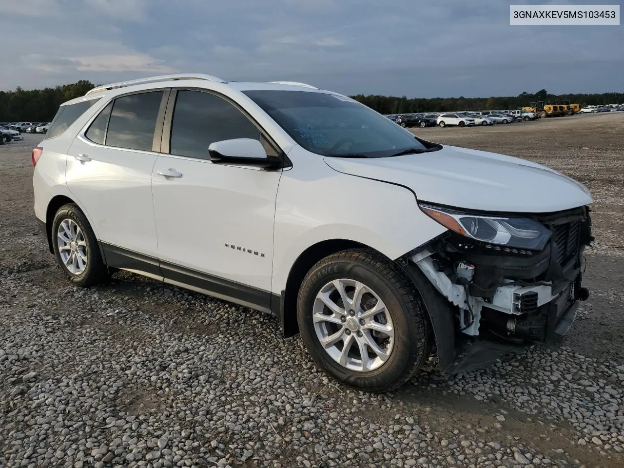 2021 Chevrolet Equinox Lt VIN: 3GNAXKEV5MS103453 Lot: 79857414