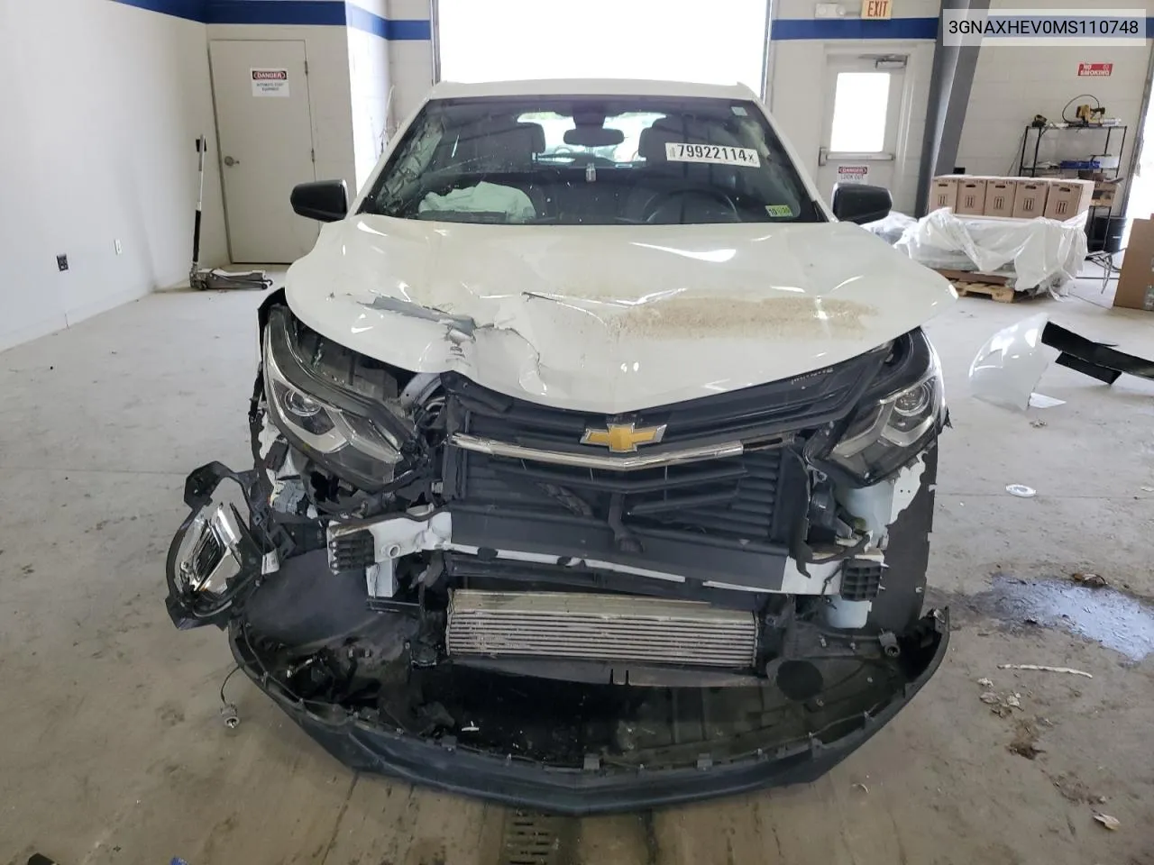 2021 Chevrolet Equinox Ls VIN: 3GNAXHEV0MS110748 Lot: 79922114