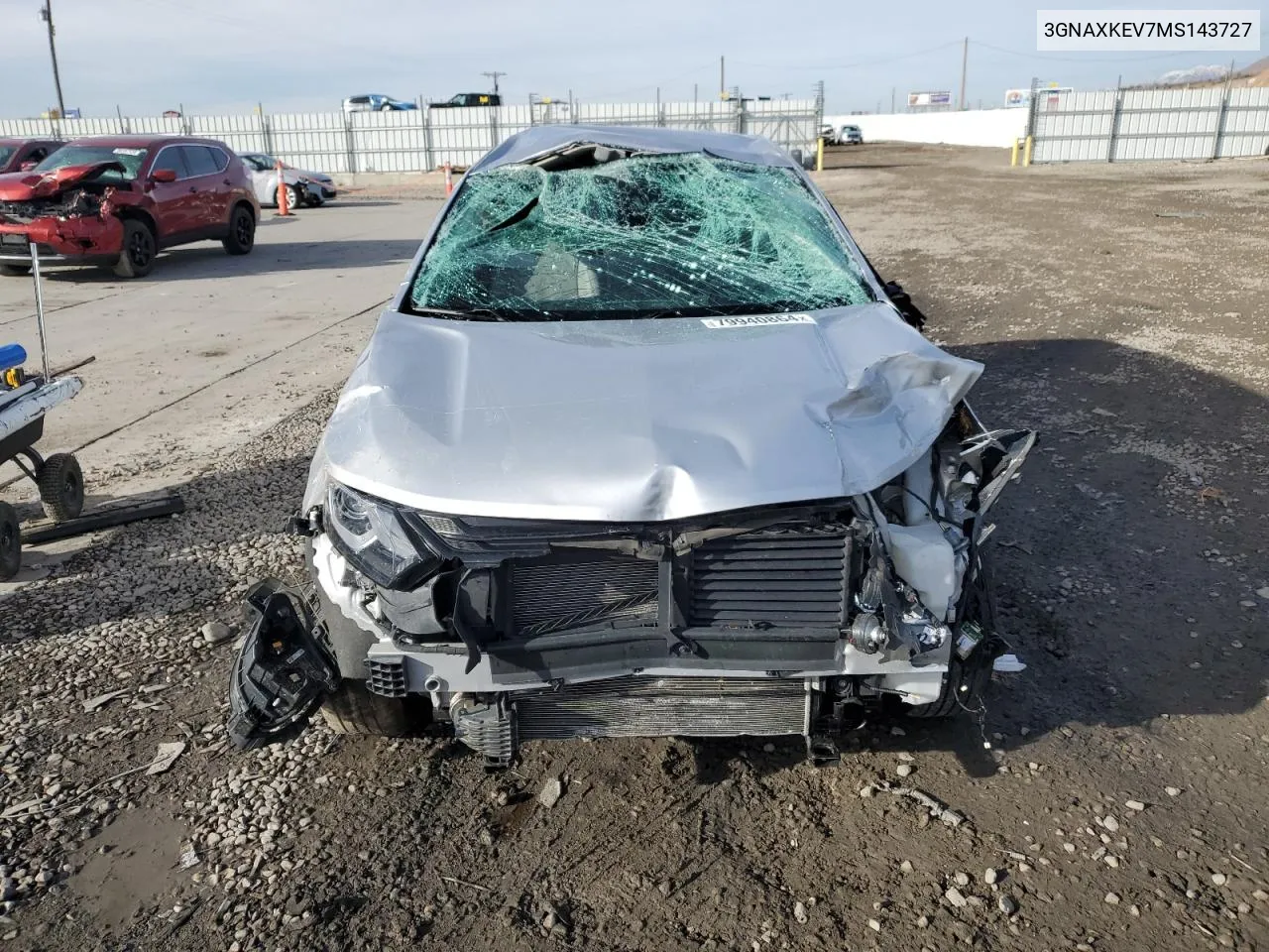 2021 Chevrolet Equinox Lt VIN: 3GNAXKEV7MS143727 Lot: 79940864