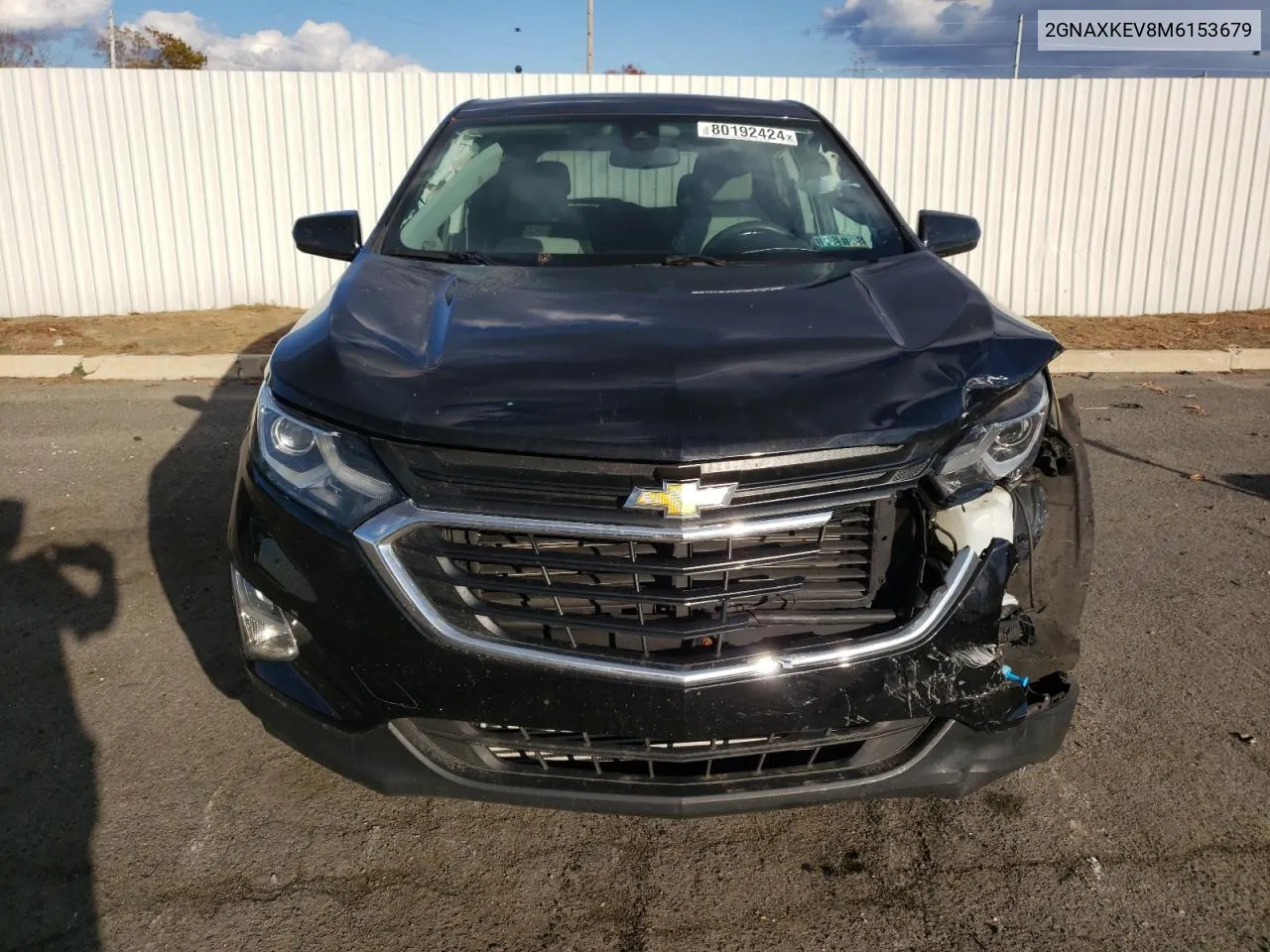 2021 Chevrolet Equinox Lt VIN: 2GNAXKEV8M6153679 Lot: 80192424