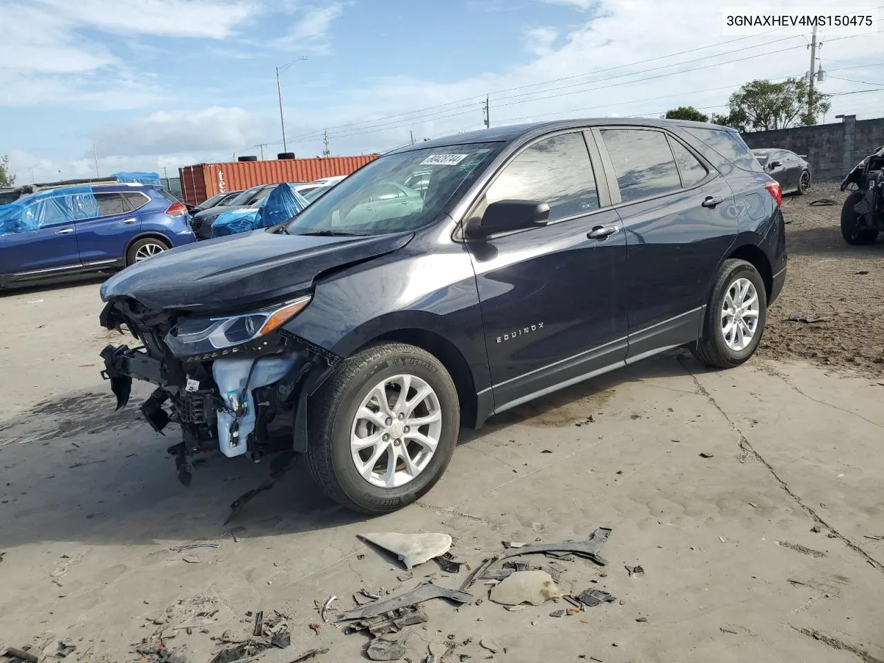 2021 Chevrolet Equinox Ls VIN: 3GNAXHEV4MS150475 Lot: 80428744