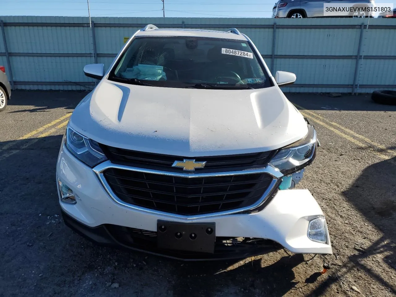 2021 Chevrolet Equinox Lt VIN: 3GNAXUEVXMS151803 Lot: 80487284