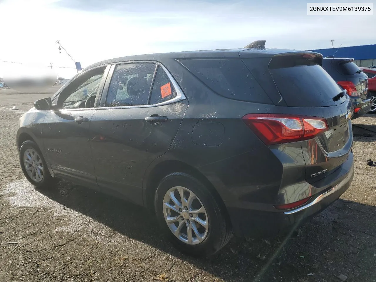 2021 Chevrolet Equinox Lt VIN: 2GNAXTEV9M6139375 Lot: 80592434