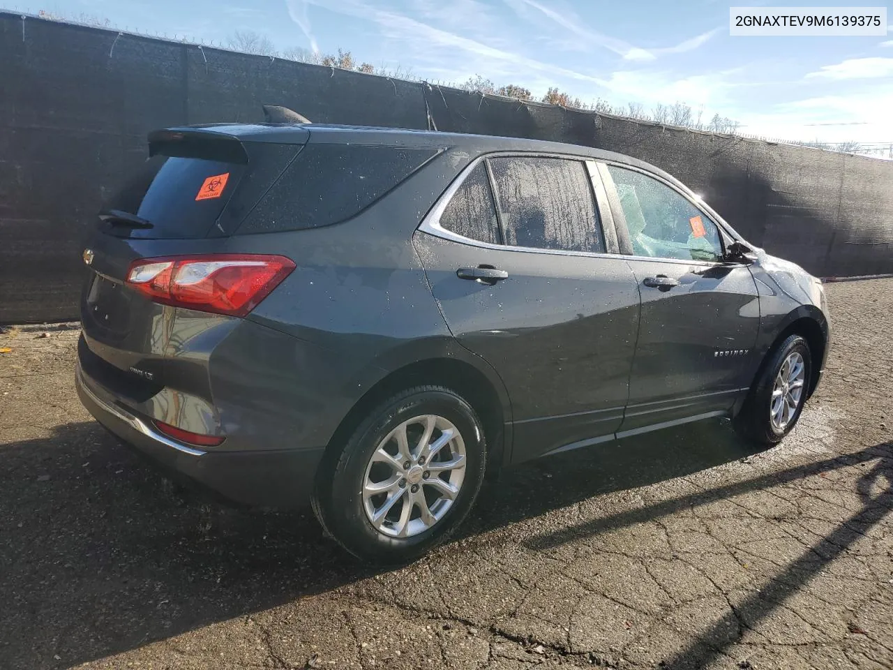 2021 Chevrolet Equinox Lt VIN: 2GNAXTEV9M6139375 Lot: 80592434