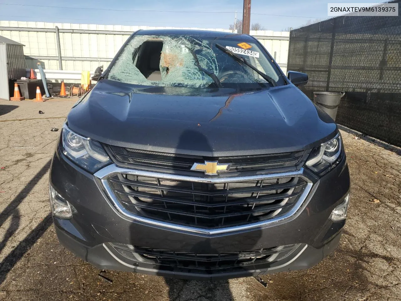 2021 Chevrolet Equinox Lt VIN: 2GNAXTEV9M6139375 Lot: 80592434