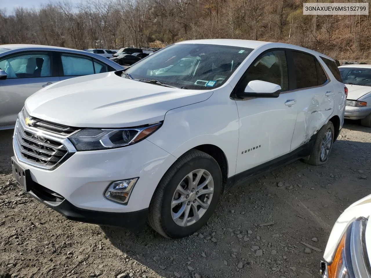 2021 Chevrolet Equinox Lt VIN: 3GNAXUEV6MS152799 Lot: 81054264