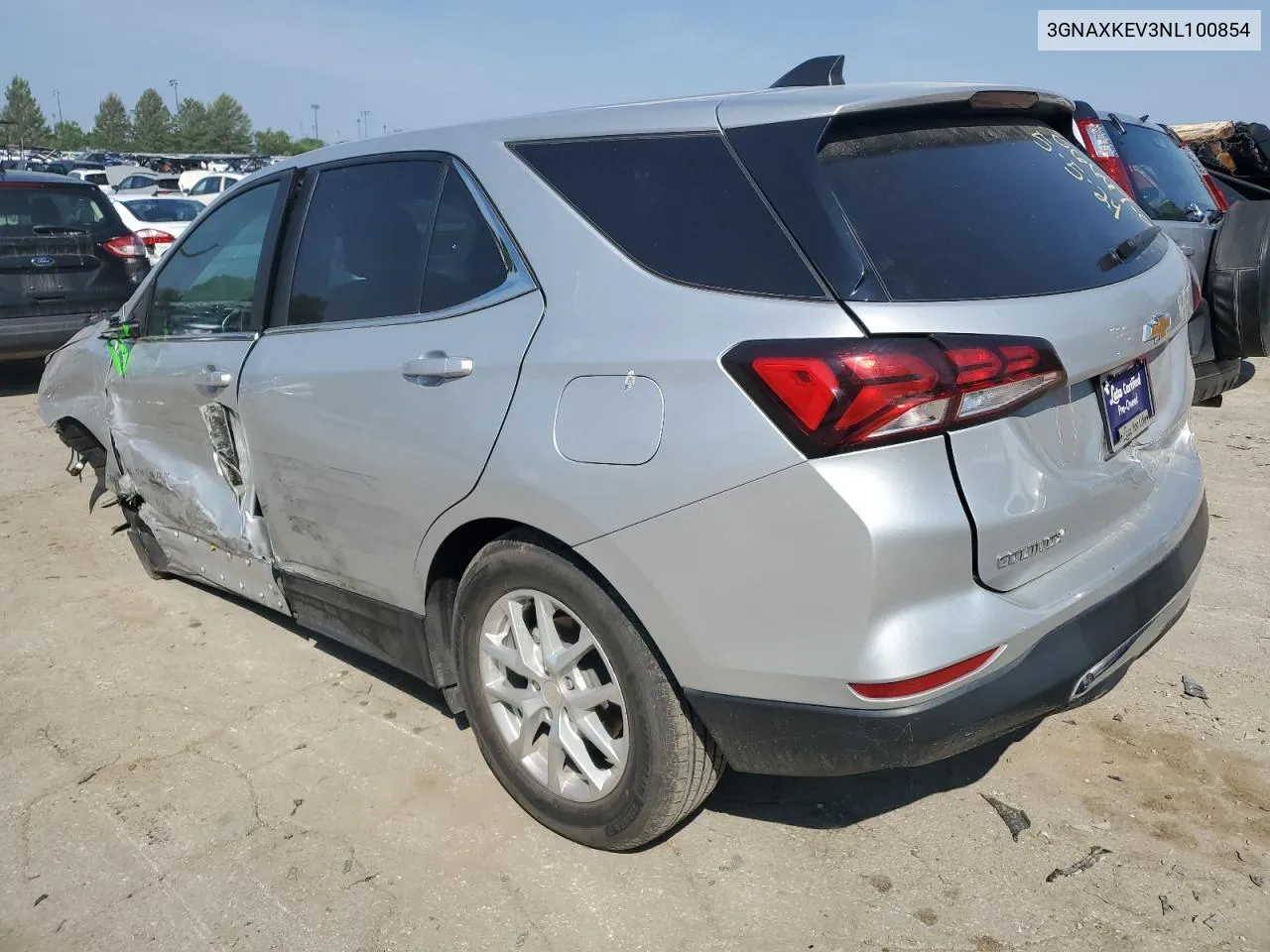 2022 Chevrolet Equinox Lt VIN: 3GNAXKEV3NL100854 Lot: 55470564