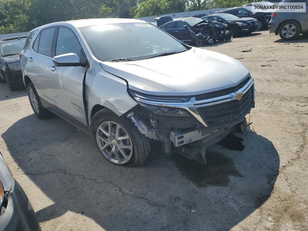 2022 Chevrolet Equinox Lt VIN: 3GNAXKEV3NL100854 Lot: 55470564