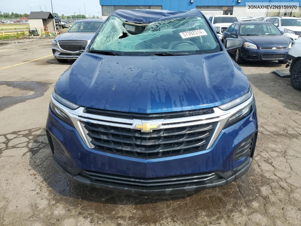 2022 Chevrolet Equinox Ls VIN: 3GNAXHEV2NS159970 Lot: 57392314